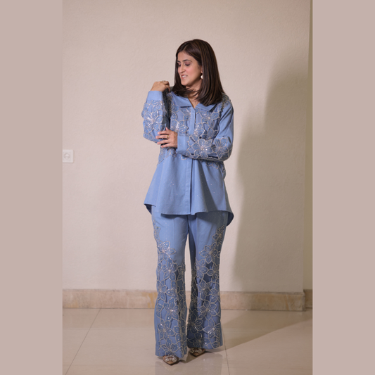 Embellished Denim Co Ord Set