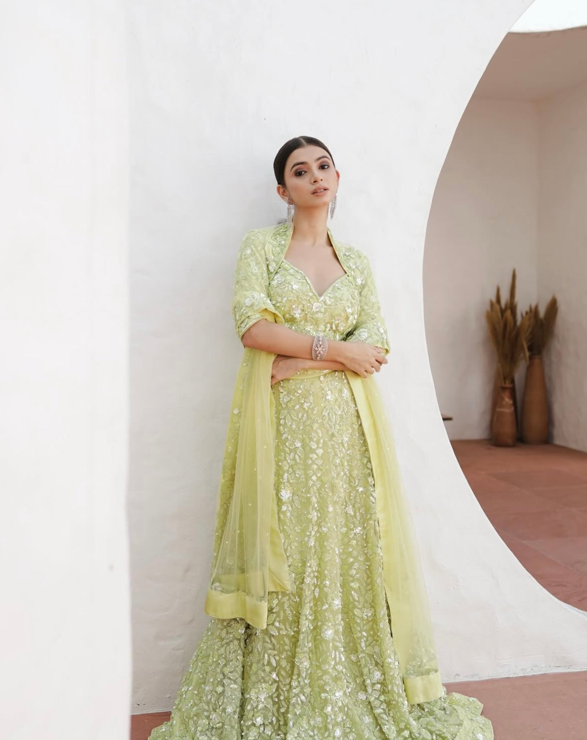 Green lehenga