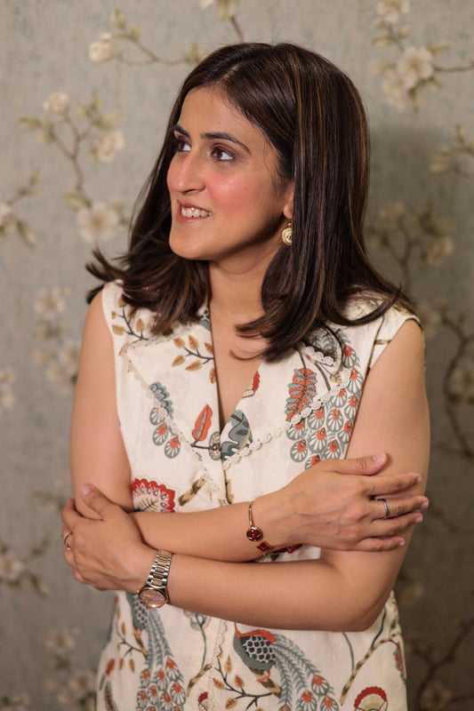 Off - White printed cotton co-ord set