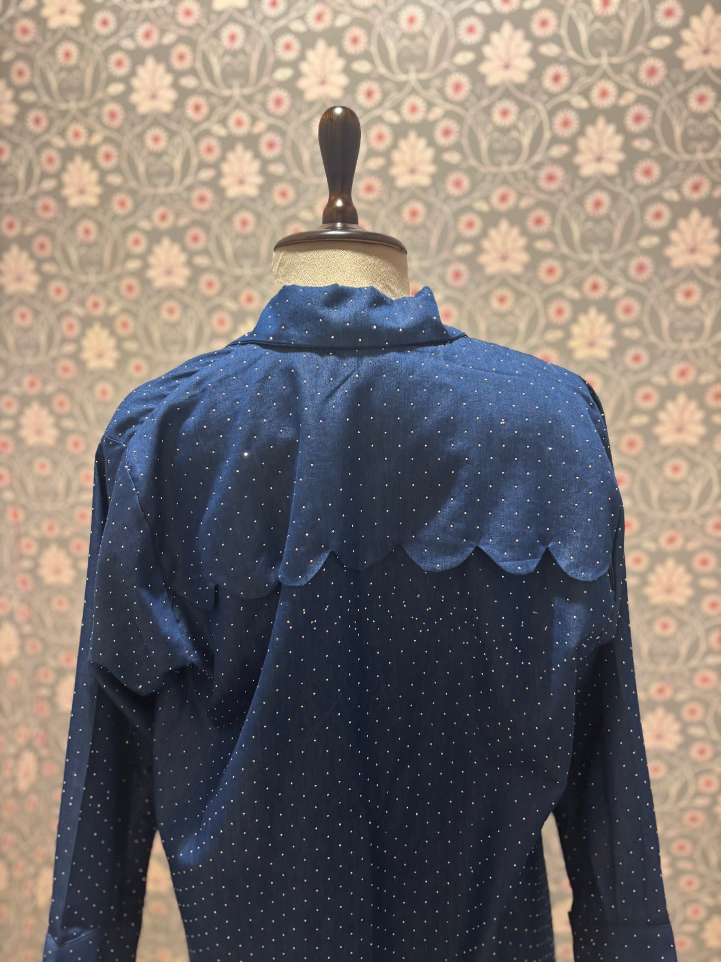 Sequin Denim Top