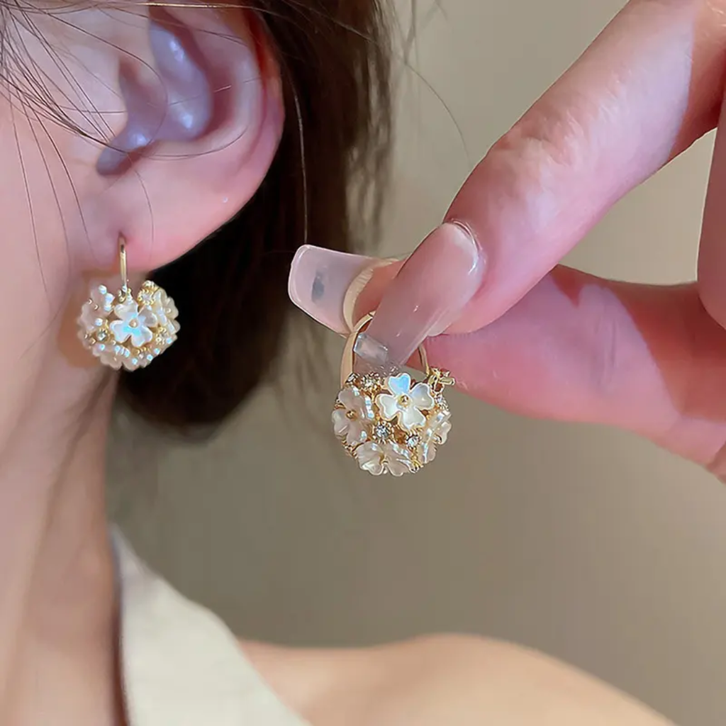 Spring Basket Hoop Earrings