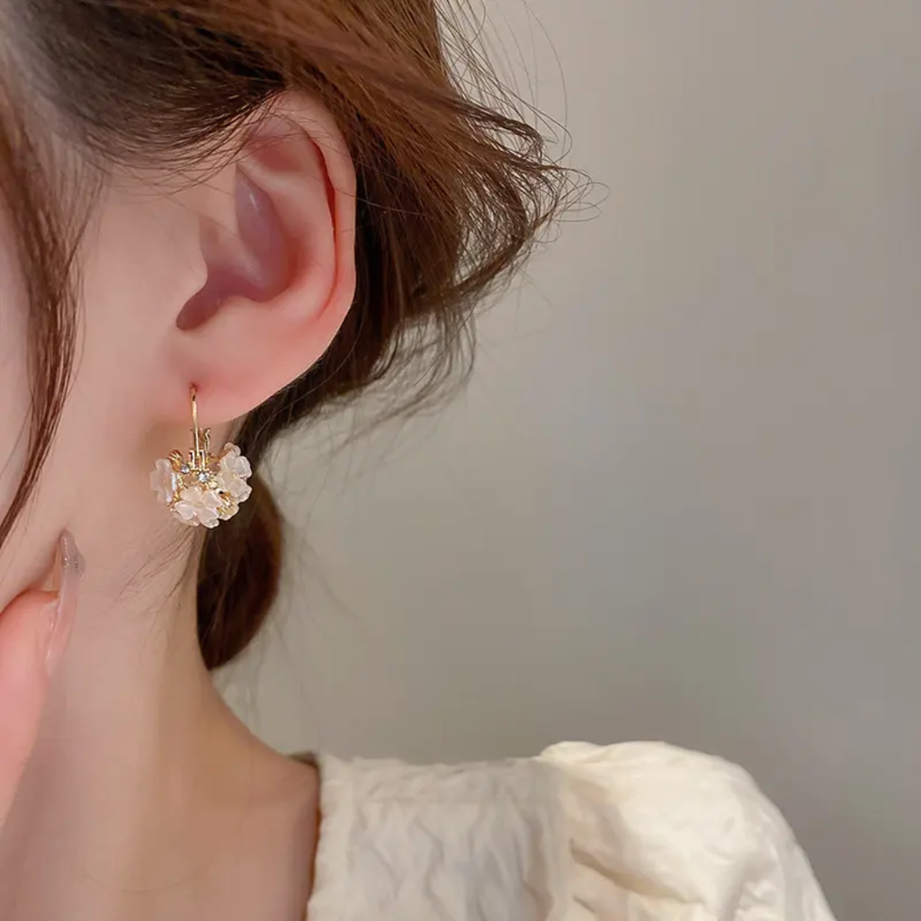 Spring Basket Hoop Earrings