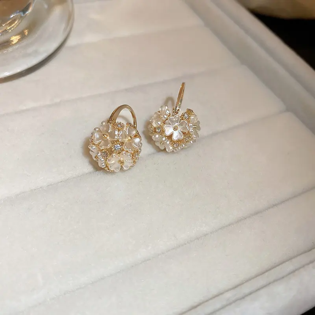 Spring Basket Hoop Earrings