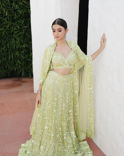 Green lehenga