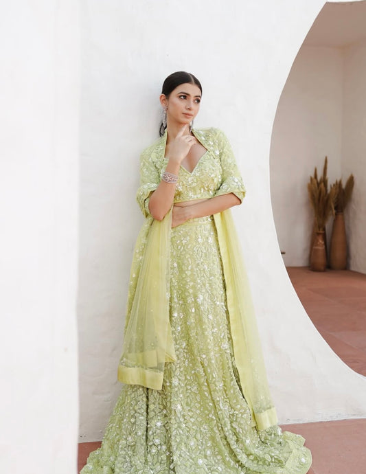 Green lehenga