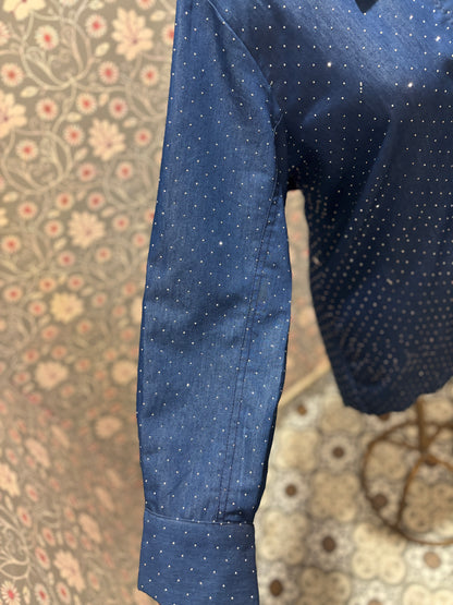 Sequin Denim Top