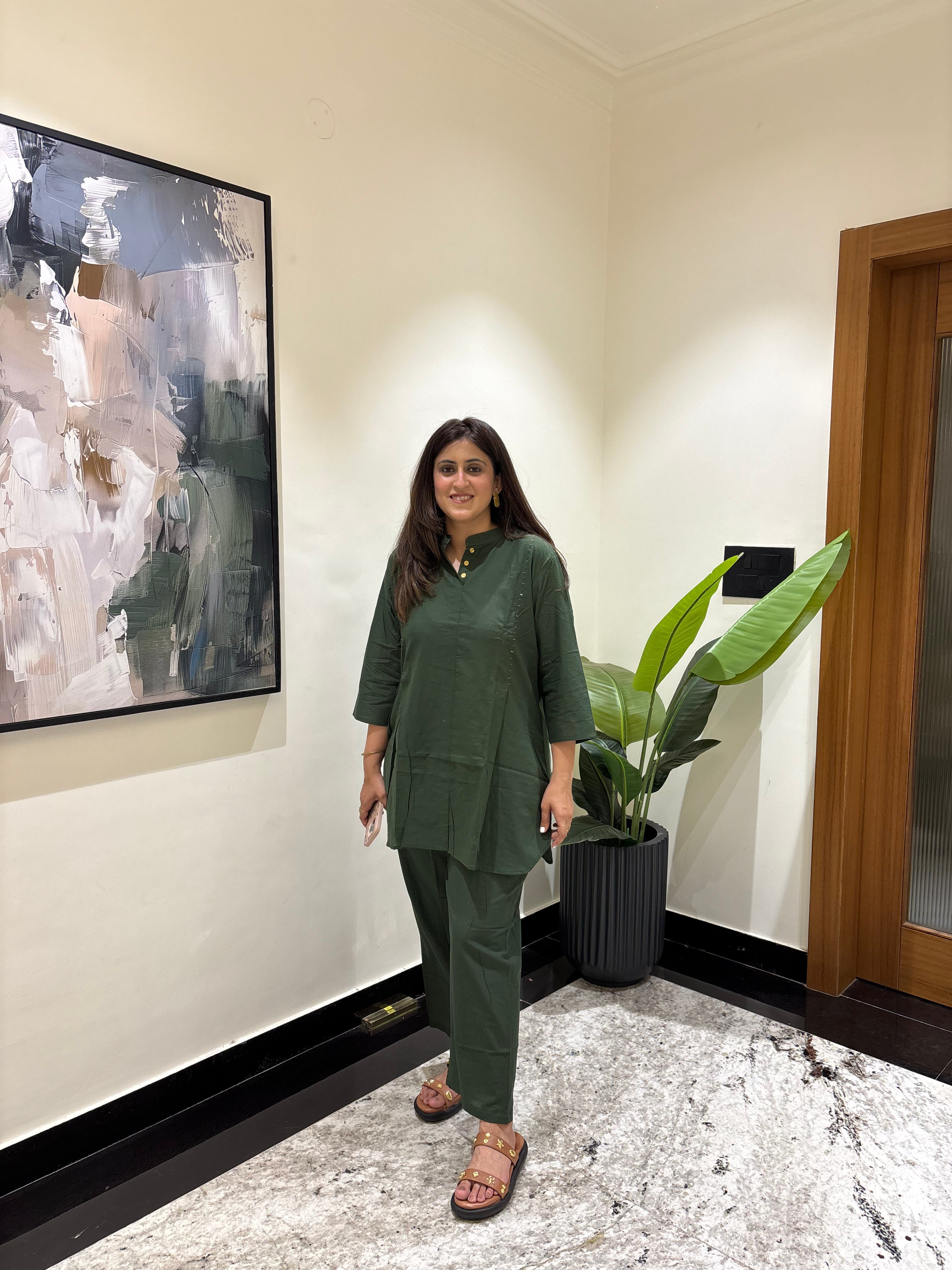 Dark Green Co-ord Set
