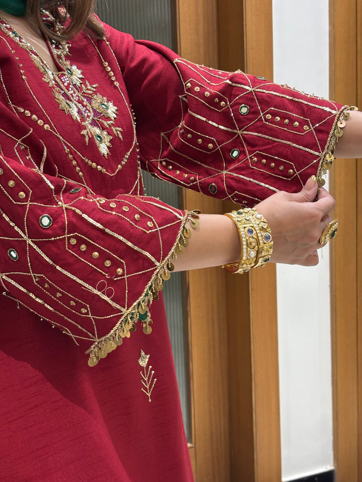 Maroon Suit Set