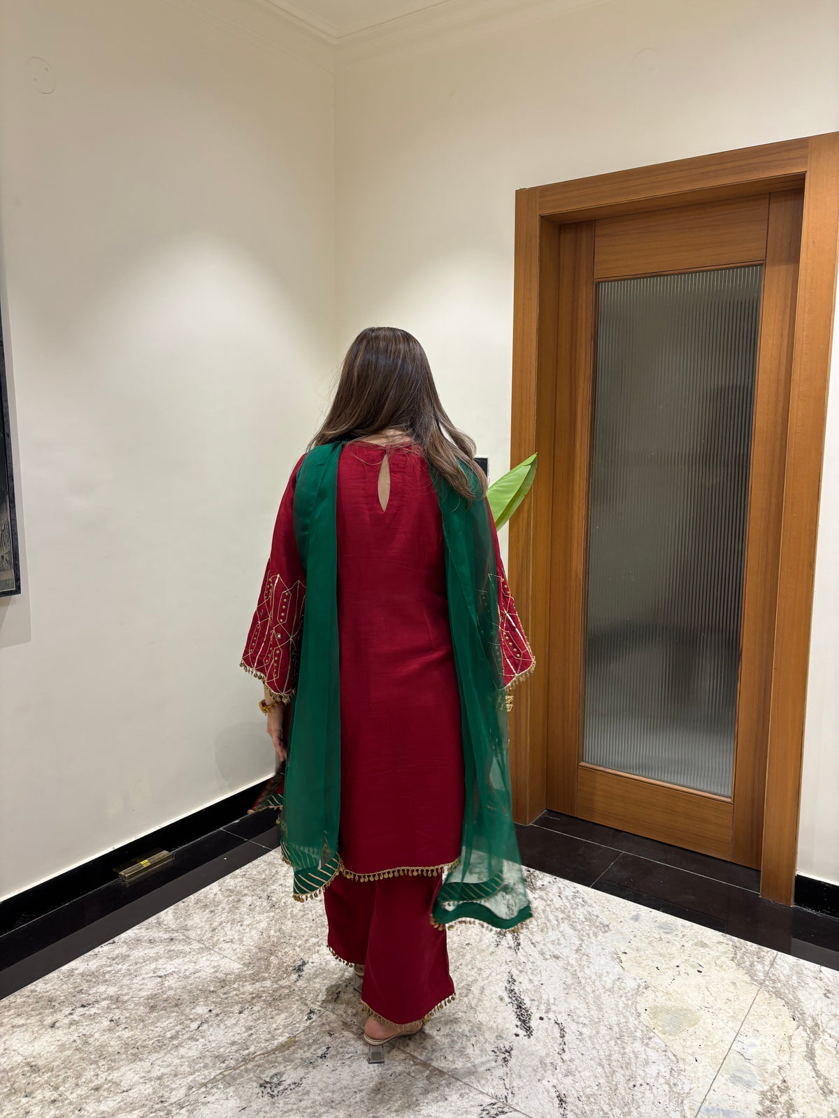 Maroon Suit Set