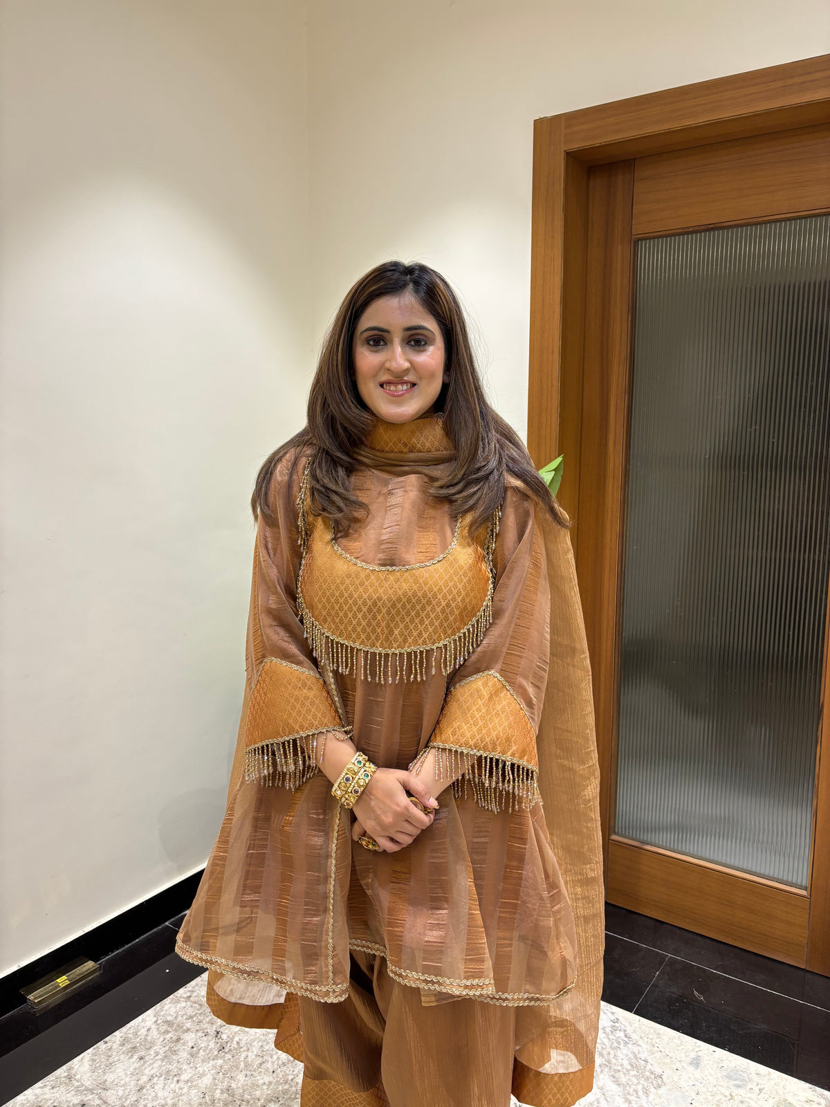 Warm Caramel Suit Set