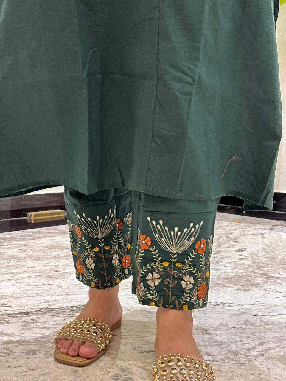 Embroidery Green Co-ord Set