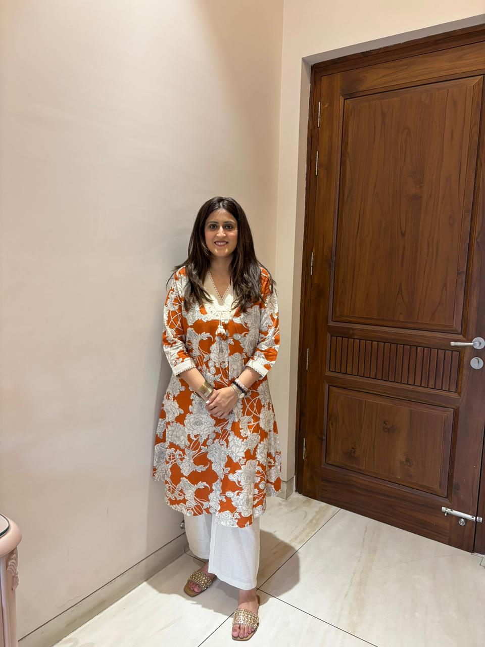 Orange Kurta Set