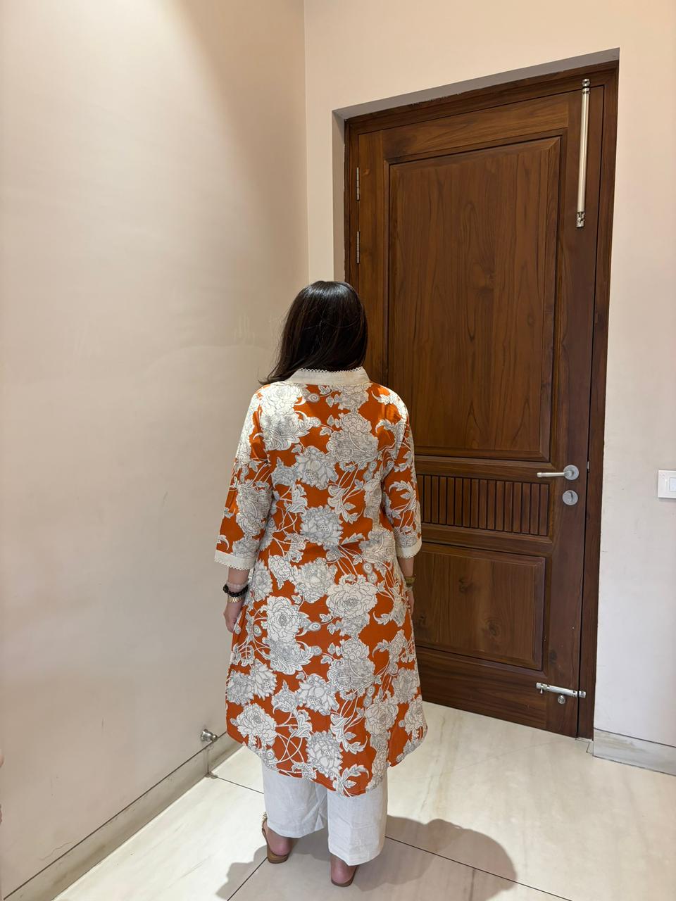 Orange Kurta Set