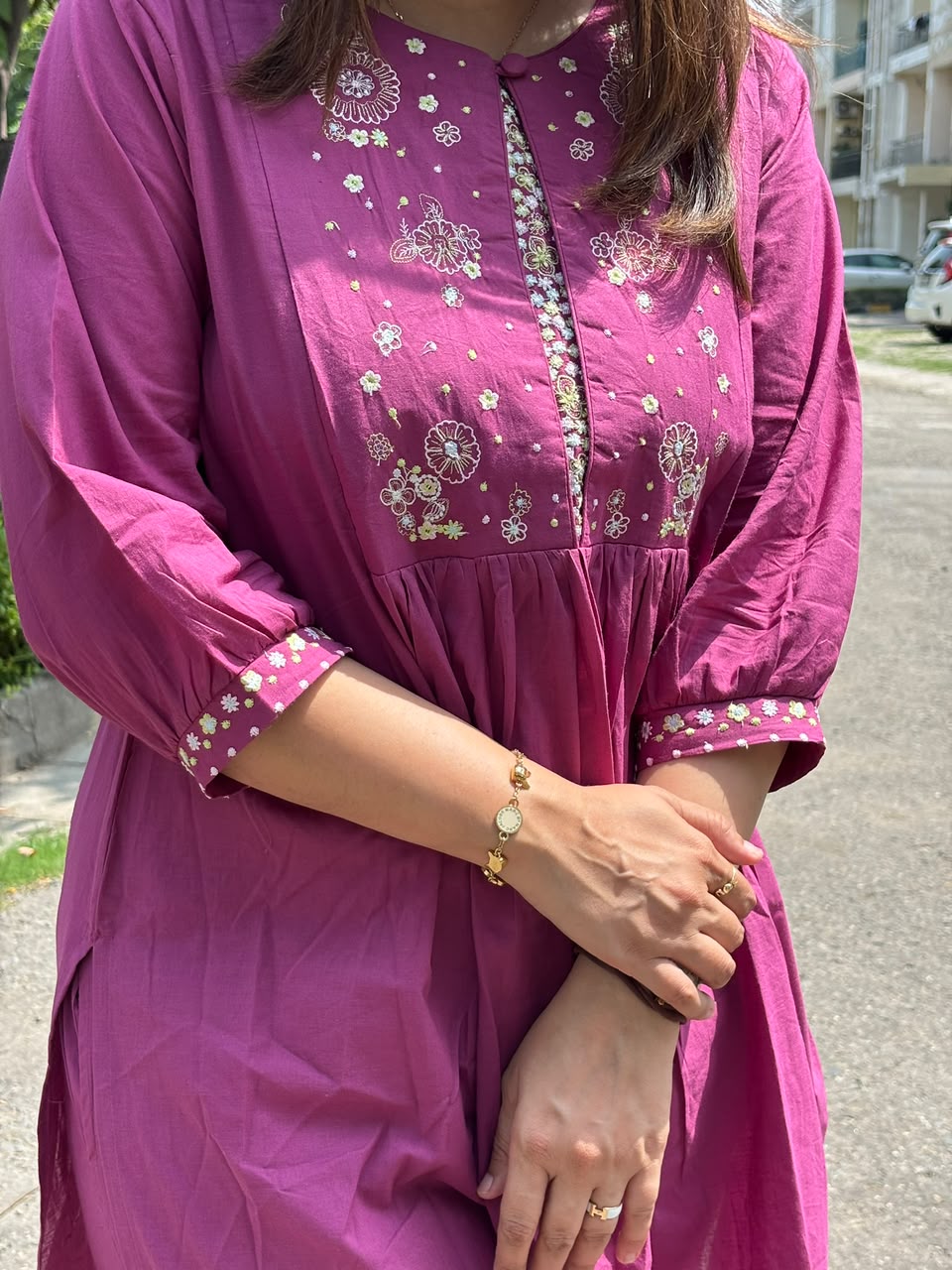 Dark Pink Kurti Set